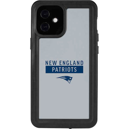 NFL New England Patriots Grey Performance Series iPhone 12 Mini Waterproof Case