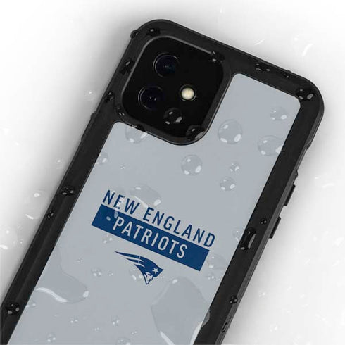 NFL New England Patriots Grey Performance Series iPhone 12 Mini Waterproof Case