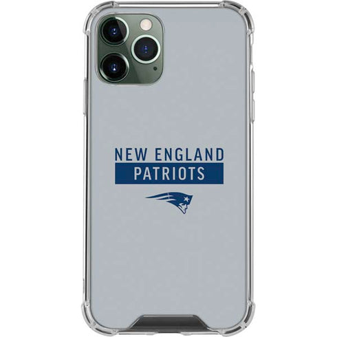 NFL New England Patriots Grey Performance Series iPhone 12 Pro Clear Case