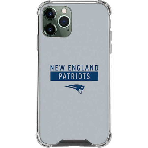 NFL New England Patriots Grey Performance Series iPhone 12 Pro Max Clear Case