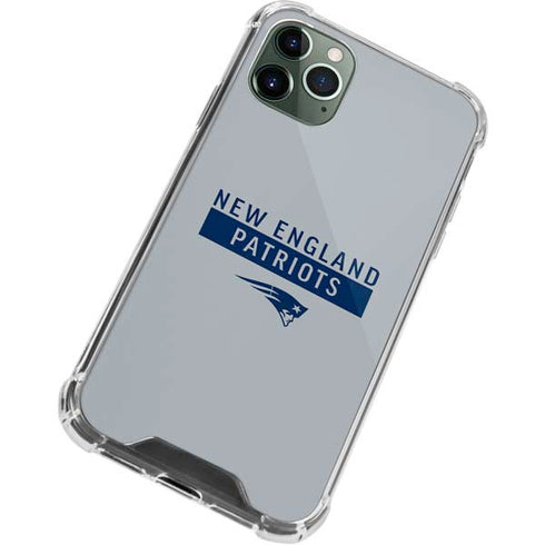 NFL New England Patriots Grey Performance Series iPhone 12 Pro Max Clear Case