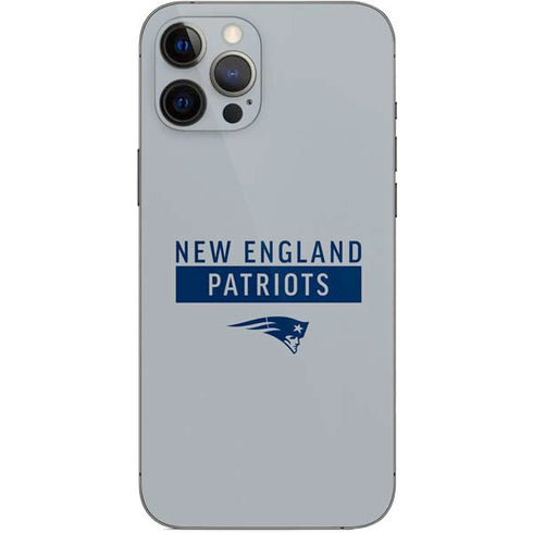 NFL New England Patriots Grey Performance Series iPhone 12 Pro Max Skin