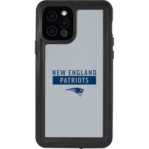 NFL New England Patriots Grey Performance Series iPhone 12 Pro Waterproof Case