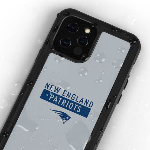 NFL New England Patriots Grey Performance Series iPhone 12 Pro Waterproof Case