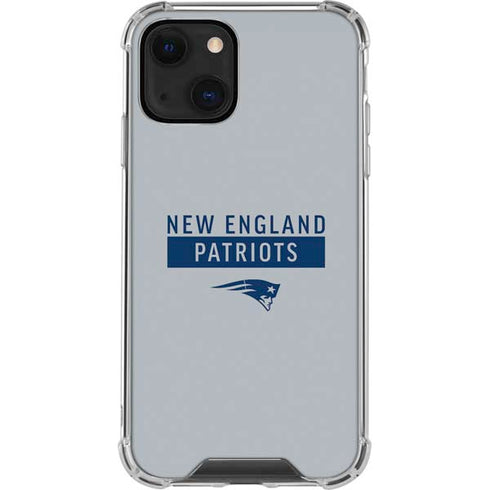 NFL New England Patriots Grey Performance Series iPhone 14 Clear Case