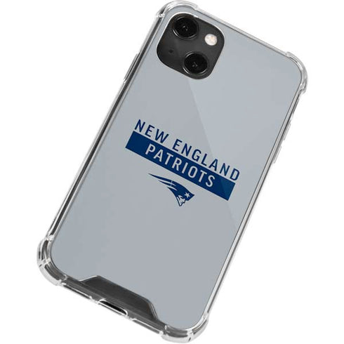 NFL New England Patriots Grey Performance Series iPhone 15 Plus Clear Case