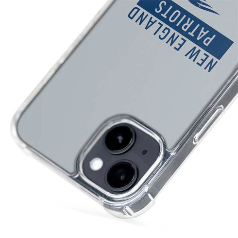 NFL New England Patriots Grey Performance Series iPhone 15 Plus MagSafe Case