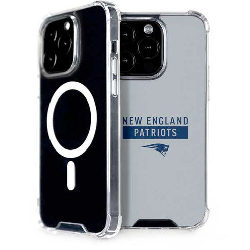 NFL New England Patriots Grey Performance Series iPhone 15 Pro MagSafe Case