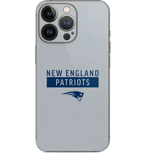 NFL New England Patriots Grey Performance Series iPhone 14 Pro Skin