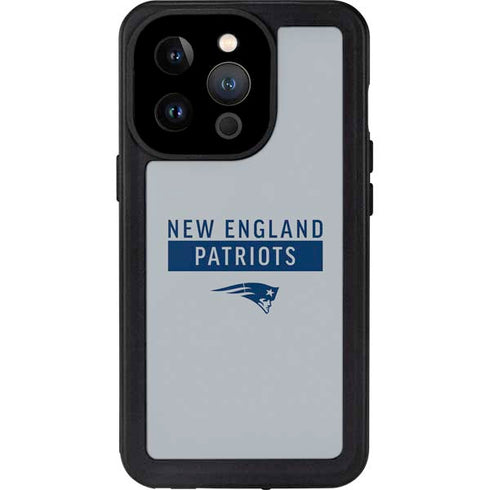 NFL New England Patriots Grey Performance Series iPhone 14 Pro Waterproof Case