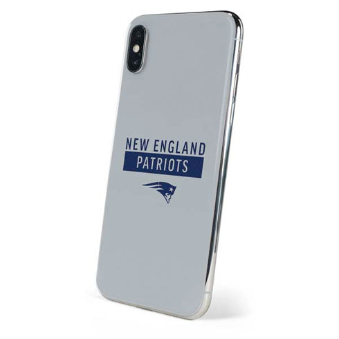 NFL New England Patriots Grey Performance Series iPhone X Skin