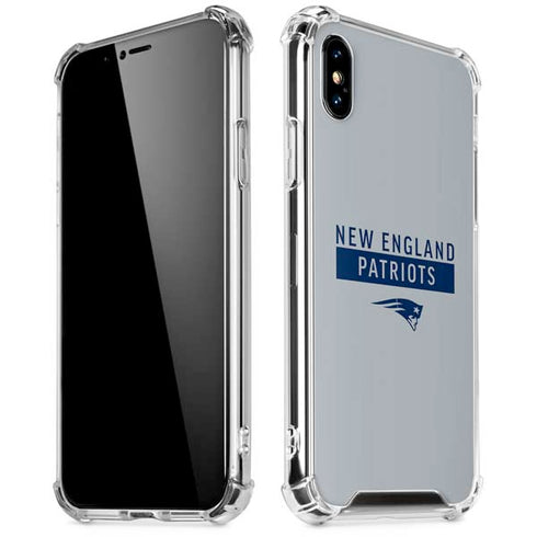 NFL New England Patriots Grey Performance Series iPhone X/XS Clear Case