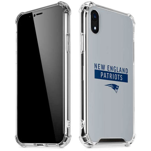 NFL New England Patriots Grey Performance Series iPhone XR Clear Case