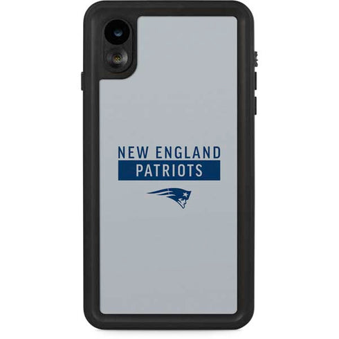 NFL New England Patriots Grey Performance Series iPhone XR Waterproof Case