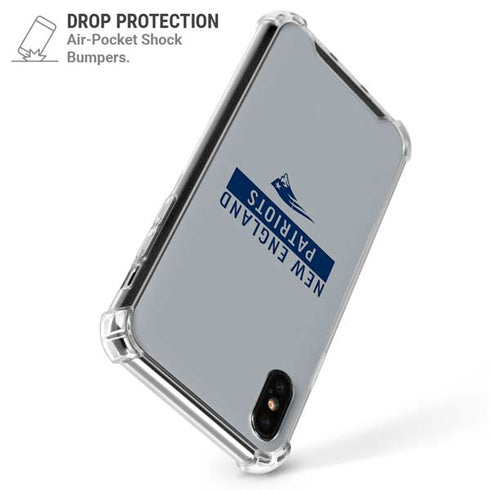 NFL New England Patriots Grey Performance Series iPhone XS Max Clear Case