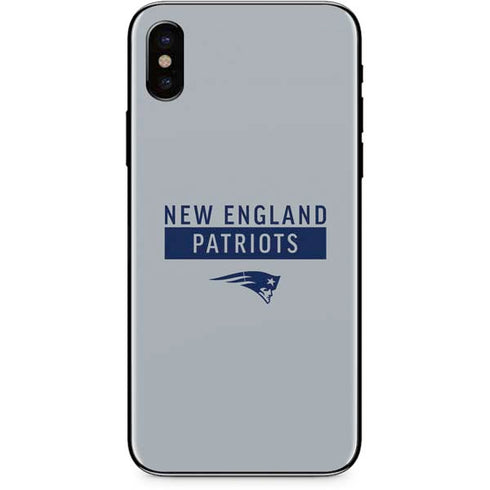 NFL New England Patriots Grey Performance Series iPhone XS Skin