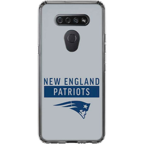 NFL New England Patriots Grey Performance Series LG K51/Q51 Clear Case