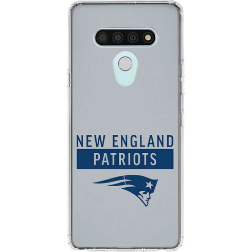 NFL New England Patriots Grey Performance Series LG Stylo 6 Clear Case