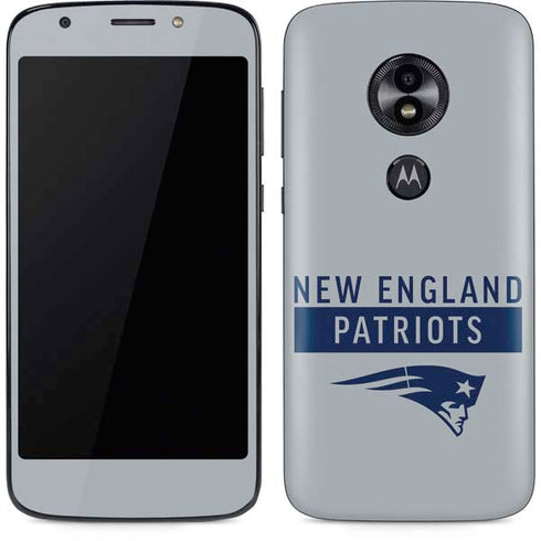 NFL New England Patriots Grey Performance Series Moto E5 Play Skin