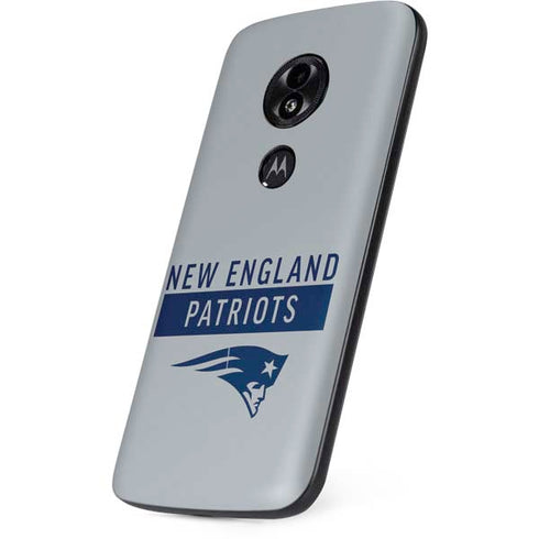 NFL New England Patriots Grey Performance Series Moto E5 Play Skin