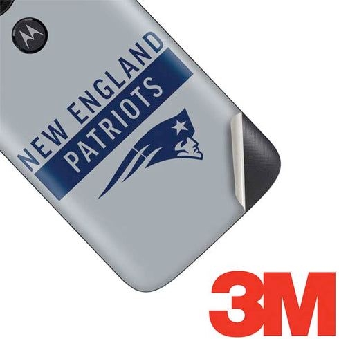 NFL New England Patriots Grey Performance Series Moto E5 Play Skin