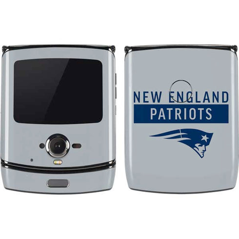 NFL New England Patriots Grey Performance Series Motorola RAZR Skin