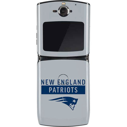 NFL New England Patriots Grey Performance Series Motorola RAZR Skin