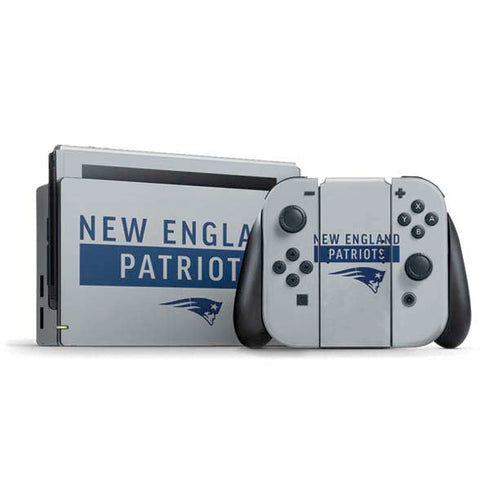 NFL New England Patriots Grey Performance Series Nintendo Switch Bundle Skin
