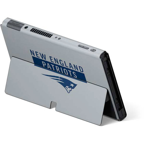 NFL New England Patriots Grey Performance Series Nintendo Switch OLED (2021) Skin