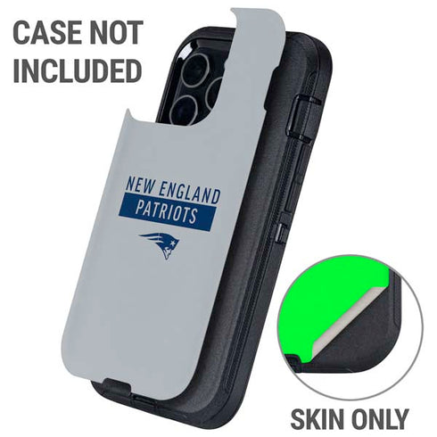 NFL New England Patriots Grey Performance Series Otterbox Defender iPhone Skin