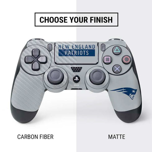 NFL New England Patriots Grey Performance Series PS4 Controller Skin