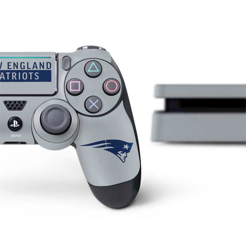 NFL New England Patriots Grey Performance Series PS4 Slim Bundle Skin
