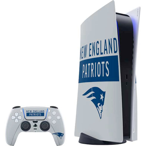 NFL New England Patriots Grey Performance Series PS5 Bundle Skin