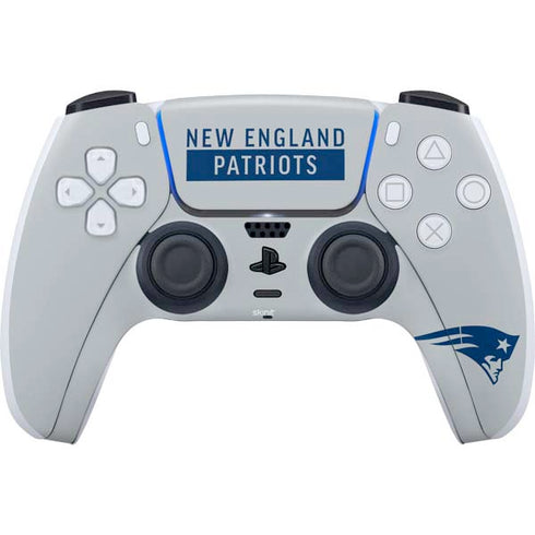 NFL New England Patriots Grey Performance Series PS5 Controller Skin