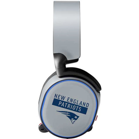NFL New England Patriots Grey Performance Series SteelSeries Arctis 5 Skin