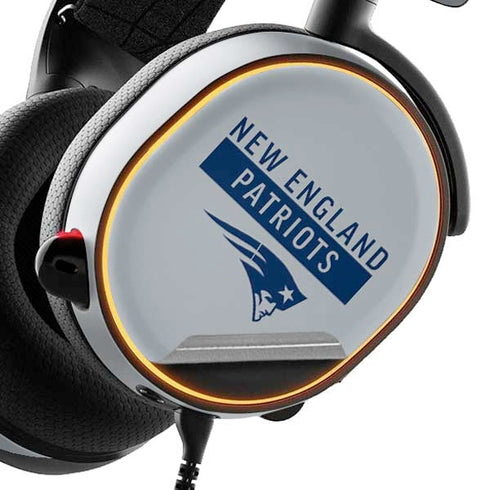 NFL New England Patriots Grey Performance Series SteelSeries Arctis 5 Skin