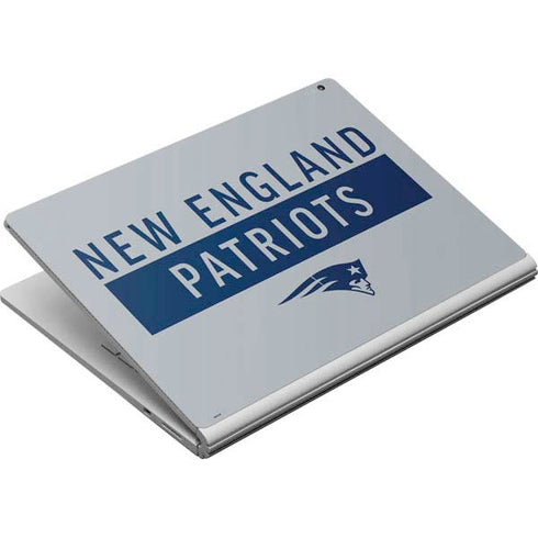 NFL New England Patriots Grey Performance Series Surface Book Skin