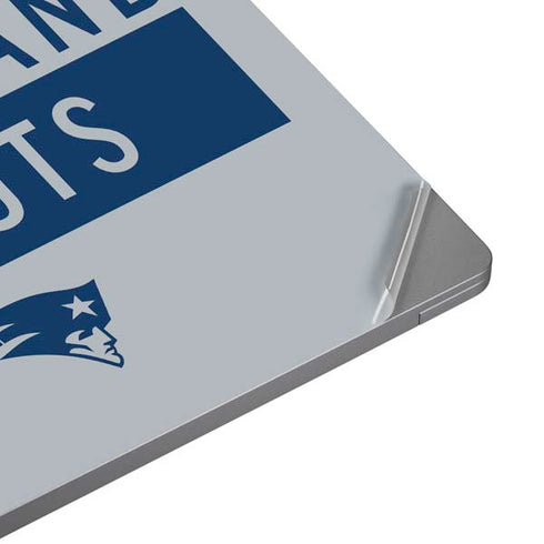 NFL New England Patriots Grey Performance Series Universal Laptop 18in (14.6 x 10.6in) Skin
