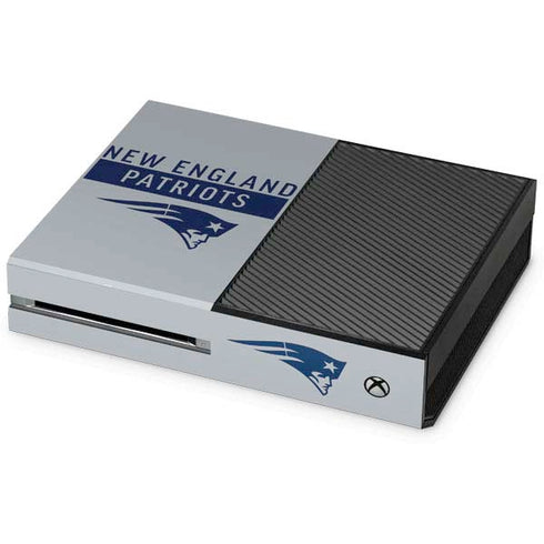 NFL New England Patriots Grey Performance Series Xbox One Console Skin