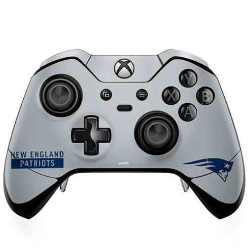 NFL New England Patriots Grey Performance Series Xbox One Elite Controller Skin