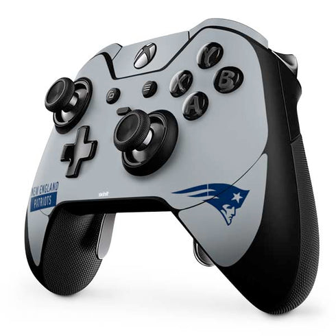 NFL New England Patriots Grey Performance Series Xbox One Elite Controller Skin