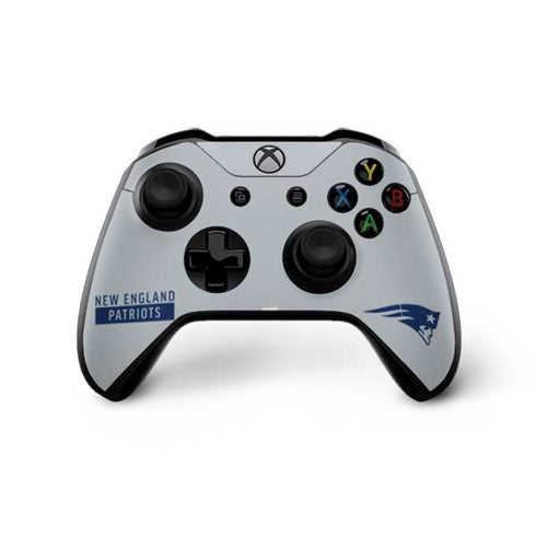 NFL New England Patriots Grey Performance Series Xbox One X Controller Skin