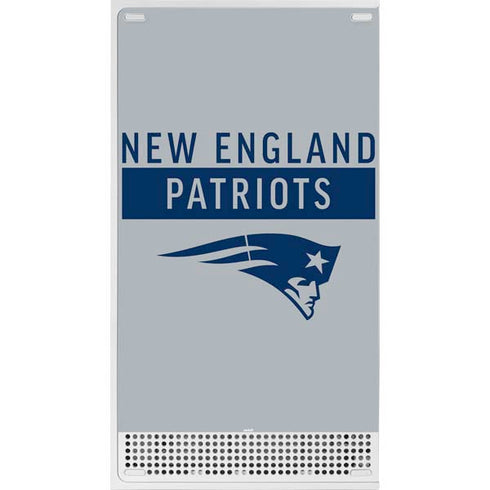 NFL New England Patriots Grey Performance Series Xbox Series S Console Skin