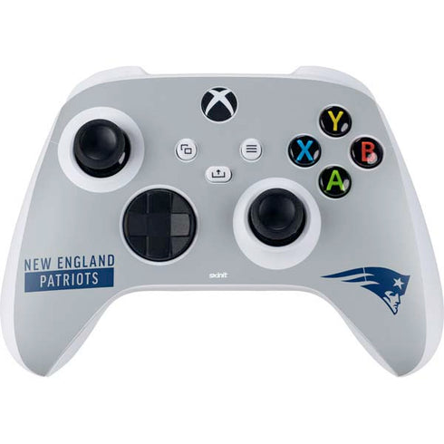 NFL New England Patriots Grey Performance Series Xbox Series S Controller Skin