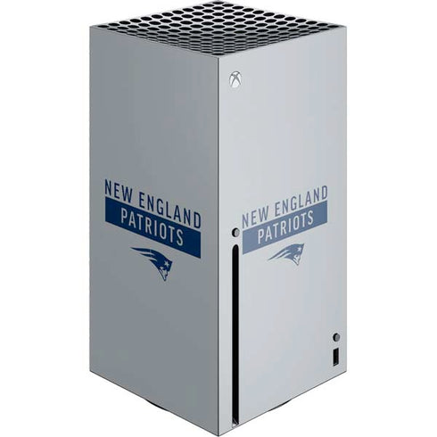NFL New England Patriots Grey Performance Series Xbox Series X Console Skin