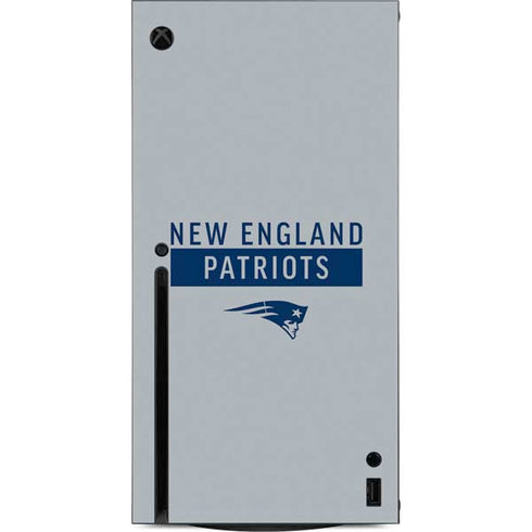 NFL New England Patriots Grey Performance Series Xbox Series X Console Skin