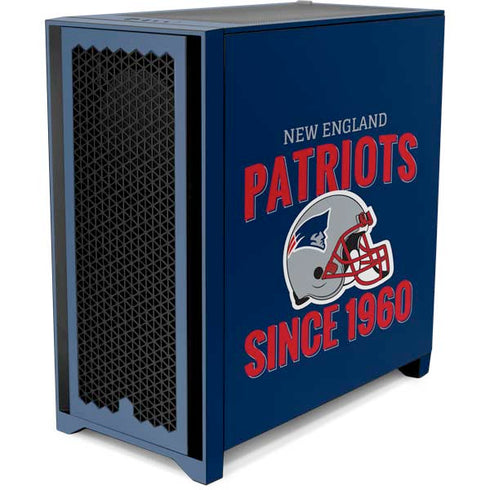 NFL New England Patriots Helmet Corsair 4000D Tempered Glass Mid-Tower ATX Case Skin