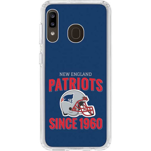 NFL New England Patriots Helmet Galaxy A20 Clear Case