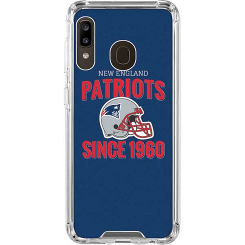 NFL New England Patriots Helmet Galaxy A30 Clear Case