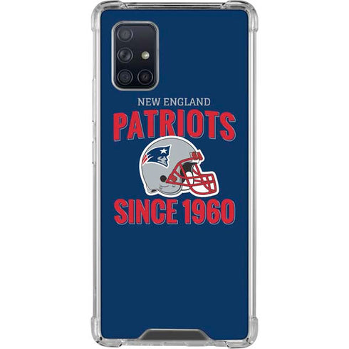 NFL New England Patriots Helmet Galaxy A71 5G Clear Case